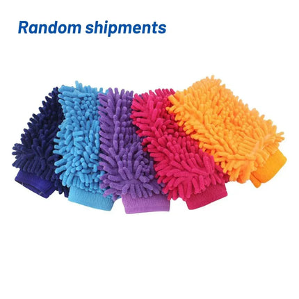 Car Wash Gloves Chenille Coral Fleece Gloves Washing Wiper Car