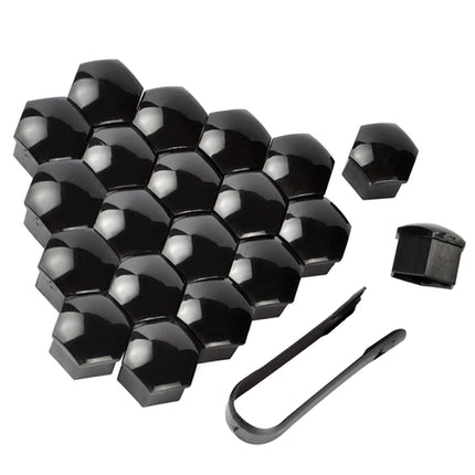 Car Wheel Nut Caps Auto Hub Screw Cover Black Silvery 17mm Bolt Rims