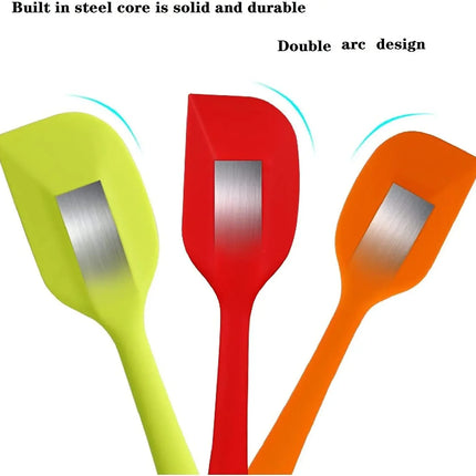 1PC Small Heat Resistant Integrate Handle Silicone Spooncolor Silicone