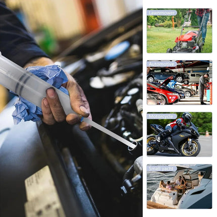 Manual automotive engine oil pump, syringe type, suitable for