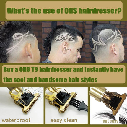 Vintage T9 Electric Hair Cutting Machine Hair Clipper Professional Men