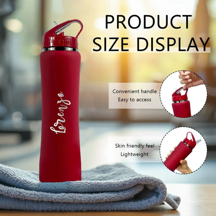 Personalized Insulated Stainless Steel Water Bottle with Straw,