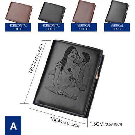 Engraved Personalized Gifts Custom Wallet for Men,Husband,Dad,Son for