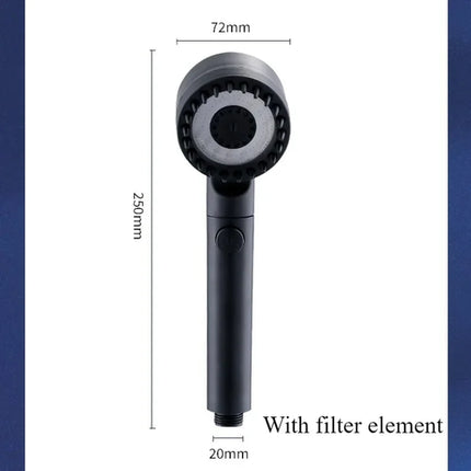 High Pressurized Filter Shower Head 3-mode Adjustable Spray with
