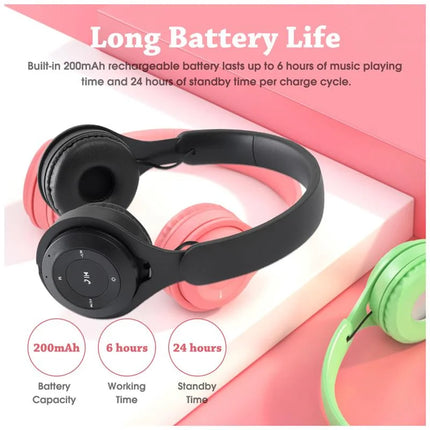Y08 Wireless Bluetooth Headphone  Macaron Headphones Stereo Headband
