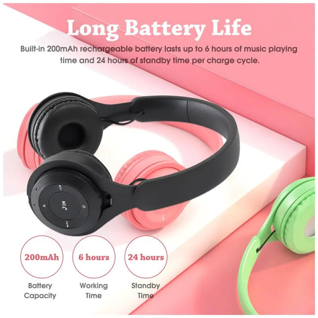 Y08 Wireless Bluetooth Headphone  Macaron Headphones Stereo Headband