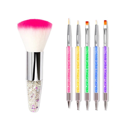 Nail Art Brush Remove Nail Dust Brush Acrylic UV Gel Polish Powder