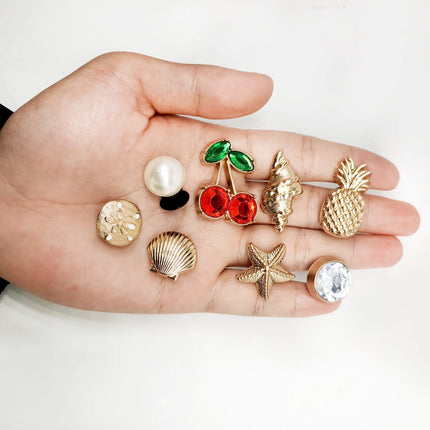 1pc Cherry Conch Metal Shoe Charms for Clogs Accessories DIY Sandals