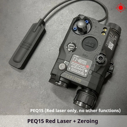 Tactical Airsoft PEQ-15 PEQ15 LA5C Red Dot Green Blue IR Fill Light