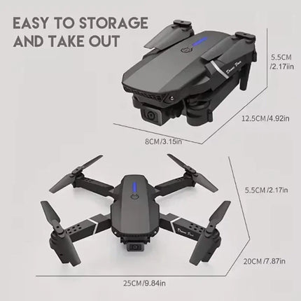 E88 Pro WIFI FPV Drone Wide Angle HD 4K 1080P Camera Height Hold RC