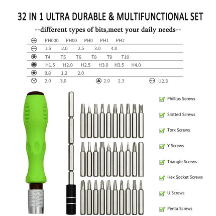 32 in 1 Multifunctional Screwdriver Set Mini Small Screwdriver Torx