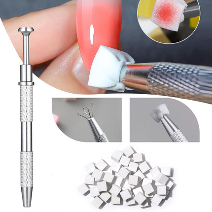 LINMANDA 50Pcs Soft Nail Sponges for Nail Art Sponges With Grabbing