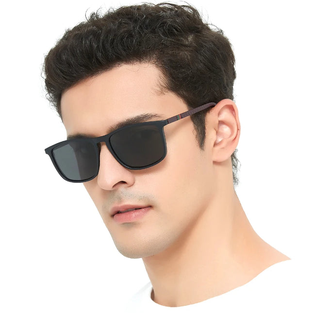 Fashion Colorful stripes Vintage Square Sunglasses For Men Women