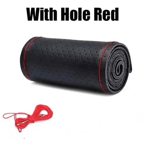 Artificial Leather Steering Wheel Cover Anti-Slip Braiding Cover For