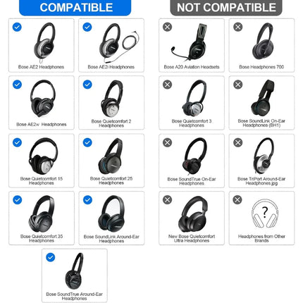 Professional QC35 Ear Pads Replacement – Ear Cups for BOSE 35 I/II