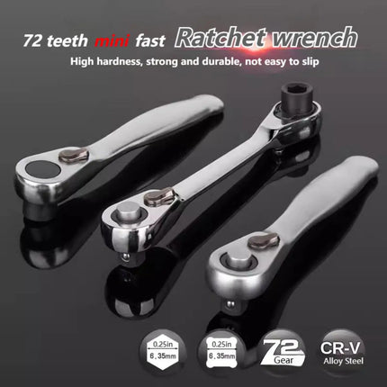1/4" Mini Socket/ Mini Bit/ 2-in-1 Ratchet Handle Wrenches