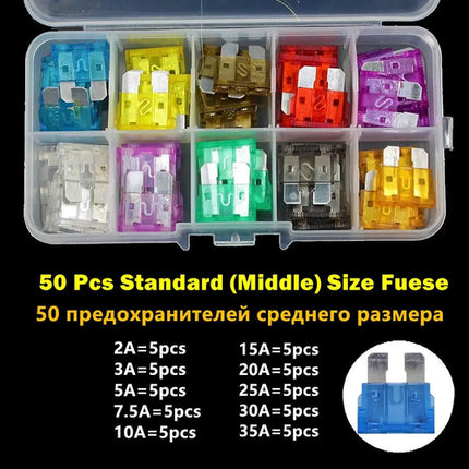 Medium Mini Auto Car Fuses 2A/3A/5A/7.5A/10A/15A/20A/25A/30A/35A Amp