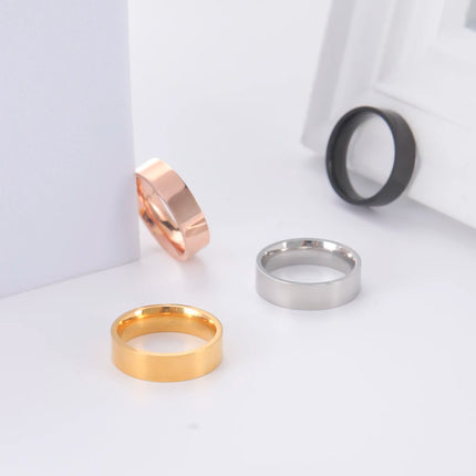 Sipuris Engraved Personalized Name Rings Stainless Steel Custom Simple