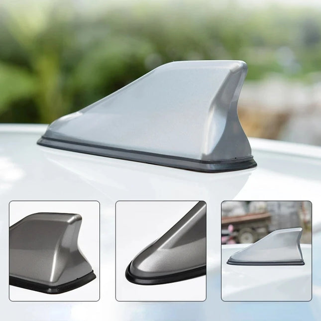 Universal Carbon Fiber Look Car Roof Top Mount Shark Fin Aerial