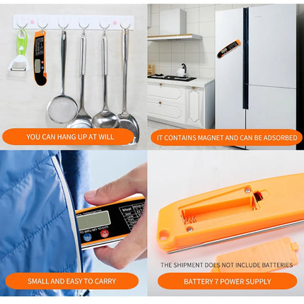 Foldable Digital Food Thermometer for Meat Water Milk Cooking Food