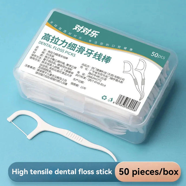 1/2/3/5/10 Box Portable Disposable Dental Floss Plastic Toothpick