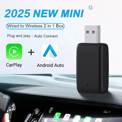 NEW Mini 2in1 Wireless Carplay Adapter And Android Auto Wireless
