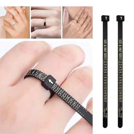 1-17 US Size Ring Sizer Measuring Set Reusable Finger Size Gauge
