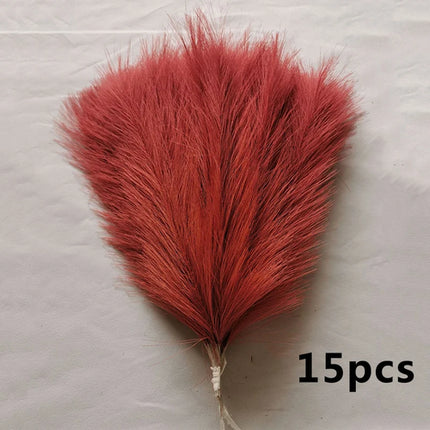15pcs Artificial Pampas Grass Flower Bouquet For Home Wedding