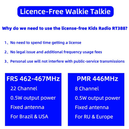 Itsok T388 Long Range walkie talkie  for Kids FRS  Free Licience Two
