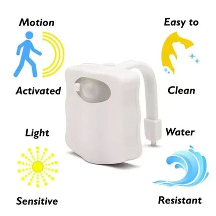 Motion Sensor Light Wireless LED Night Light RGB 8colors Lamp Toilet