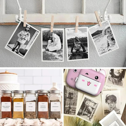 30 Rolls 57*25mm Thermal Paper White Sticker Camera Instant Print Kids