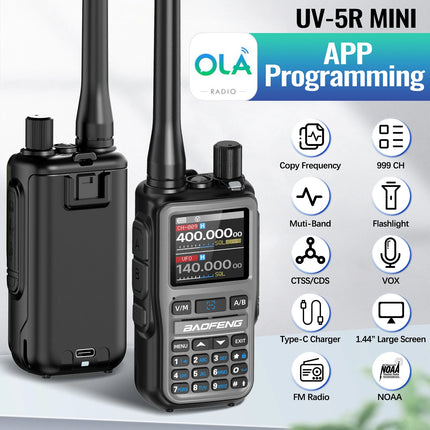 BAOFENG UV-5R Mini Walkie Talkie Multi Band Bluetooth Programming