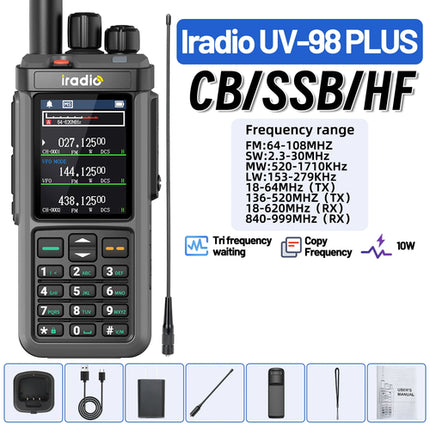 Iradio UV-98 PLUS Multi Band 10W FM AM SSB HF Cross Band Repeater