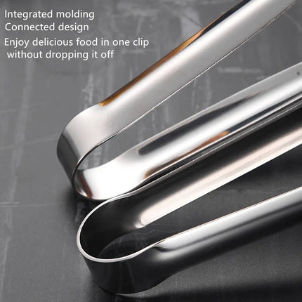 Stainless Steel Grill Tongs Food Clip BBQ Steak Clip Bread Tong