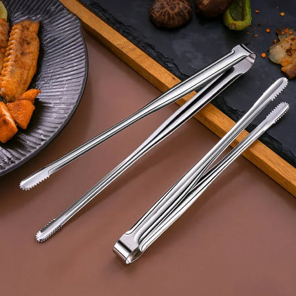 Stainless Steel Grill Tongs Food Clip BBQ Steak Clip Bread Tong
