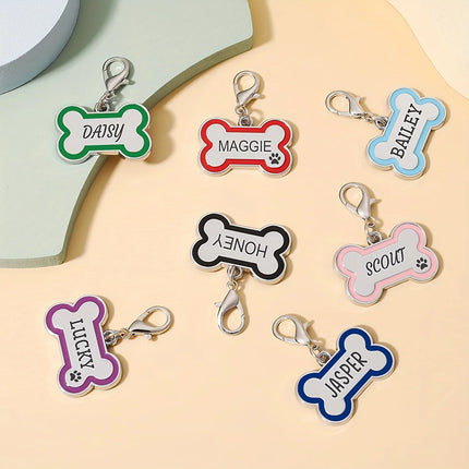 1PC Custom Engraved Name Dog Tag for Pets Personalized Zinc Alloy