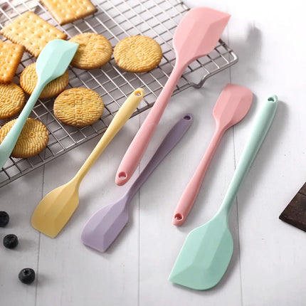 1PC Small Heat Resistant Integrate Handle Silicone Spooncolor Silicone