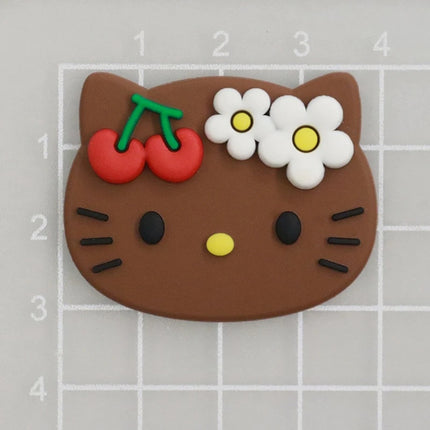 MINISO Hawaiian-themed Decor Hello Kitty Shoe Charms Brown Cat Summer