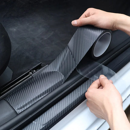 Carbon Fiber Sticker Car Door Sill Protector Film Auto Door Sill Edge