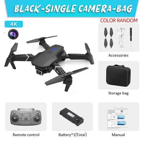 KDBFA 2024 New E88 Pro WIFI FPV Drone Wide Angle HD 4K 1080P Camera