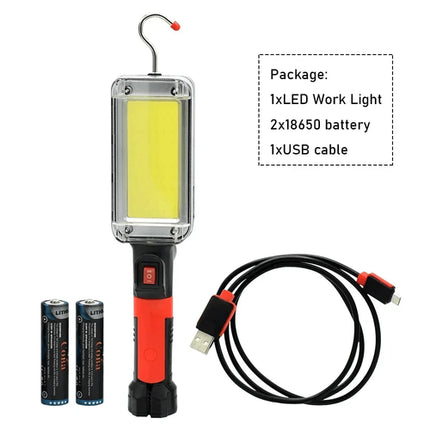 1/2/4PCS Work Light Portable Lamp Hook Magnet Camping Lamp High Low