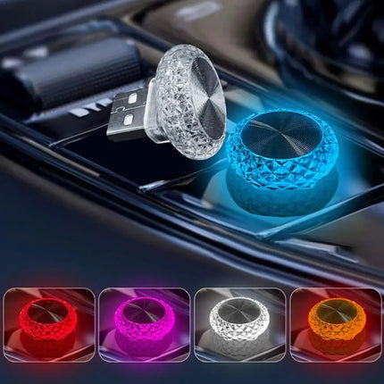 1 Pc RGB Car USB Ambient Light Mini LED Decorative Atmosphere Lamps