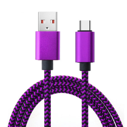 USB Type C Cable Date Sync 2.4A Fast 1M 2M 3M Charging Nylon Braided