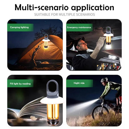 LED Rechargeable Flashlight Camping Lantern 5 Modes Super Bright