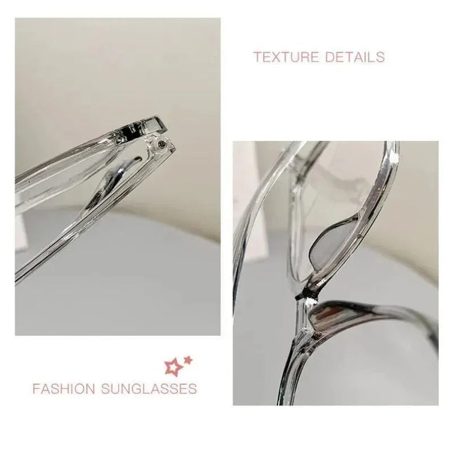 Round Eyewear Transparent Computer Glasses Frame Women Men Anti Blue