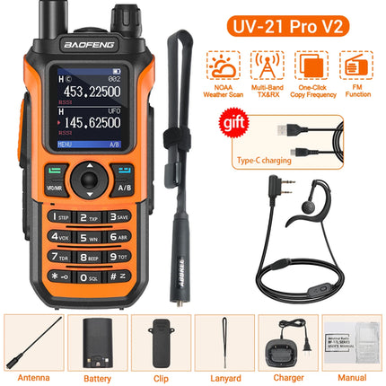Baofeng UV-21 Pro V2 Air Band Walkie Talkie Wireless Copy Frequency AM