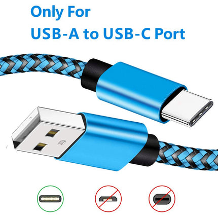 USB Type C Cable Date Sync 2.4A Fast Charging Nylon Braided Wire