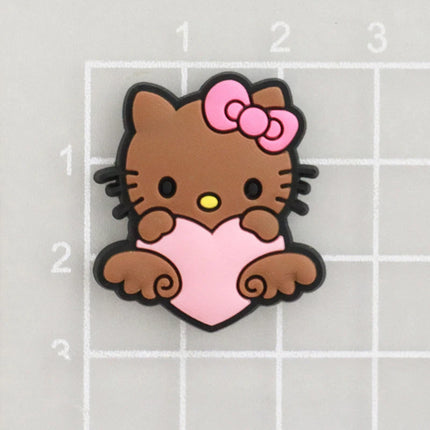 MINISO Hawaiian-themed Decor Hello Kitty Shoe Charms Brown Cat Summer