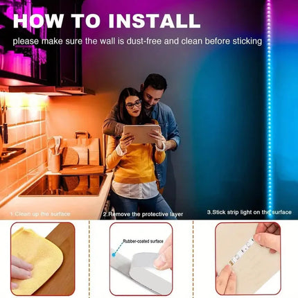 5M-30M 5V TV backlight Led strip light RGB with 44-key remote control