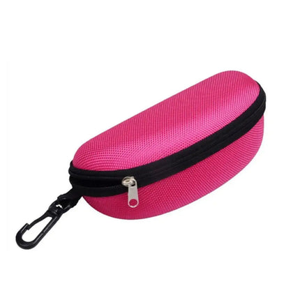 1pc Portable Sunglasses Case Protector Oxford Cloth Hard EVA Zippered